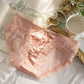 Hollow Out Lace Low Waist Underwear Female Cotton Antibacterial