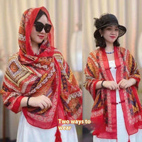 Popular Ethnic Style Shawl Summer Travel Wear Retro Buckle Sun Protection Coat
