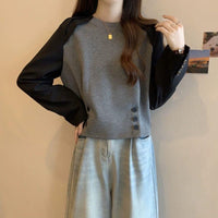 Slimming And Belly-covering Design Niche Fashion Long Sleeve T-shirt