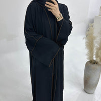 Dubai Solid Color Hook Cardigan Gown