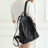 Genuine Leather Women's Large Capacity Retro Backpack