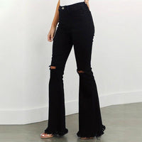Temu American-style Tomboy Ripped Slim-fit Womens Jeans
