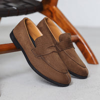 Height-increasing Slip-on Casual Shoes British Round Toe Men's Thick-soled Loafers