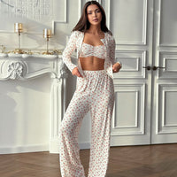 Long-sleeve Underwear Long Pants And A Three-piece Loungewear Set