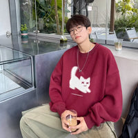 Men's Retro Loose Casual Round Neck Sweater