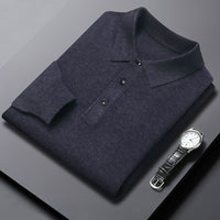 New Winter Mens Polo-Neck Knitted Sweater