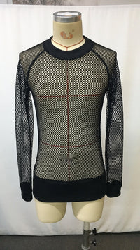 Men's See-through Tight-fit Muscle Long-sleeve T-shirt