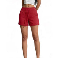 New Casual High-waist Solid-color Athletic Shorts