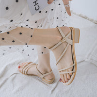 Women's Mid-heel Round Toe Roman Shoes With One-suit Skirt Chunky Heels