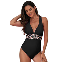 Women's Minimalist And Versatile Cross Shoulder One-piece Swimsuit