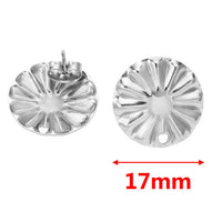 Stainless Steel Findings Ear Hooks Ear Pins And Vacuum-plated Gold Earrings