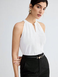 Commuting Essential Workplace Elegant And Versatile Sleeveless Halter Top