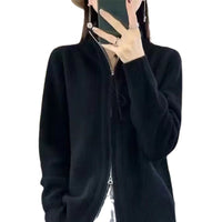 Leisure Lazy Double Zipper Sweater Loose Knitted
