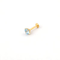 Titanium Alloy 18K Gold-Plated 5A Zircon Earrings