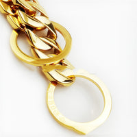 Neck P Chain Ring Mirror Polished Dog Necklace