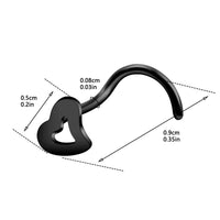 New European And American Love Nose Stud Stainless Steel S-shaped Corner Nose Ring