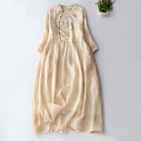 Women's Retro Three-Quarter Sleeve Dress