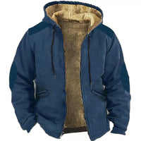 Multi-color Solid Color 3D Printing Digital Printing Hooded Sweater Brown Lining Cotton-padded Jacket