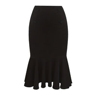 Spring Slimming Mermaid Midi Skirt For Curvy Women