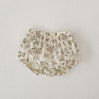 Ruffle Cotton And Linen Shirt Floral PP Pants