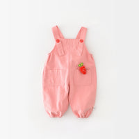 Baby Cotton Suspender Pants Spring New Baby Girl Cartoon Rabbit Ear Pants