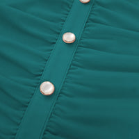 New Womens Hollow-out Neckline Button-up Dress