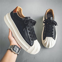 Shell Toe Men's Shoes Leather Waterproof Casual