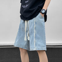 American Retro Trendy Washed Straight Shorts