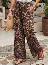 Best-Selling Loose Casual Fashionable Wide-Leg Pants With Digital Print