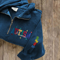 Lapel Half-zip Long-sleeve Casual Hoodie
