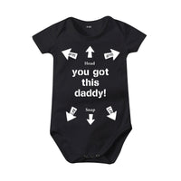 Cotton Letter Arrow Print Baby Siamese Triangle Romper