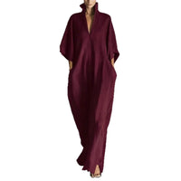Women's Fashion V-Neck Casual Loose Dress