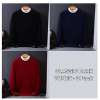 Round Neck Sweater Men's Loose Oversized Knit Bottoming Shirt