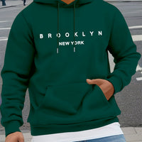 Letter-print Casual Hooded Sweatshirt