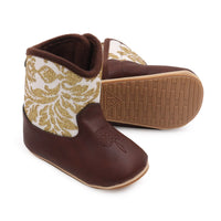 Winter Soft Sole Non Slip Women's Leather Boots And Baby Shoes