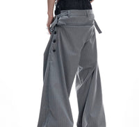 Denim Stitching Design Sense Fake Two Pieces Suit