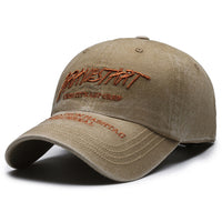 Faded Washed Distressed Baseball Cap Embroidered Letters