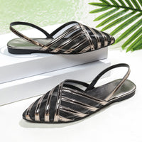 New Flat-bottomed Mesh Hollow-out Closed-toe Sandals