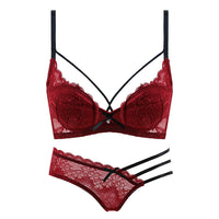 European And American Lace Back Bra Suit