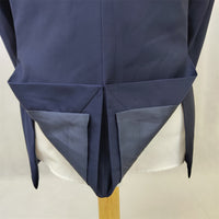 Slim-fit Zhongshan Suit Navy Blue Men's Suit Two-piece Suit