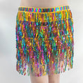 Belly Dance Four Layers Tassels Waist Chain Sequin Dress Female
