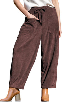 Women's Corduroy Loose-fit Wide-leg Pants