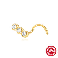 New 925 Sterling Silver Personalized Diamond Closed Nose Ring