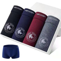 Pack Of 4 Mens Comfortable Breathable Cotton Boxer Briefs With  Prints