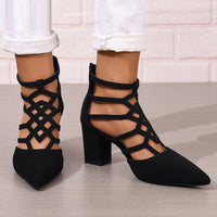 Fashion High Heel Professional Pointed-toe Hollowed High Heel Sandals