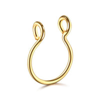 Stainless Steel U-shaped Nose Ring Simple Style Non-perforated Nose Studs