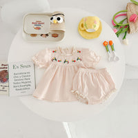 Female Treasure Embroidered Lace Two-piece Set