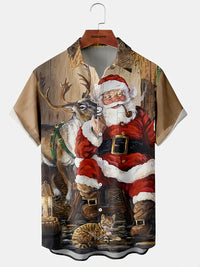 European And American Christmas Plus Size Men's 3D Shirt