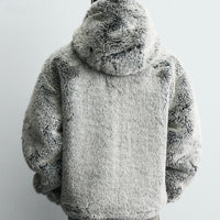 Hooded Faux Fur Jacket Coat