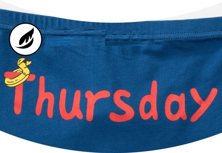 Autumn Underpants 7 Pack Week Days Underwear Student Boxer Shorts